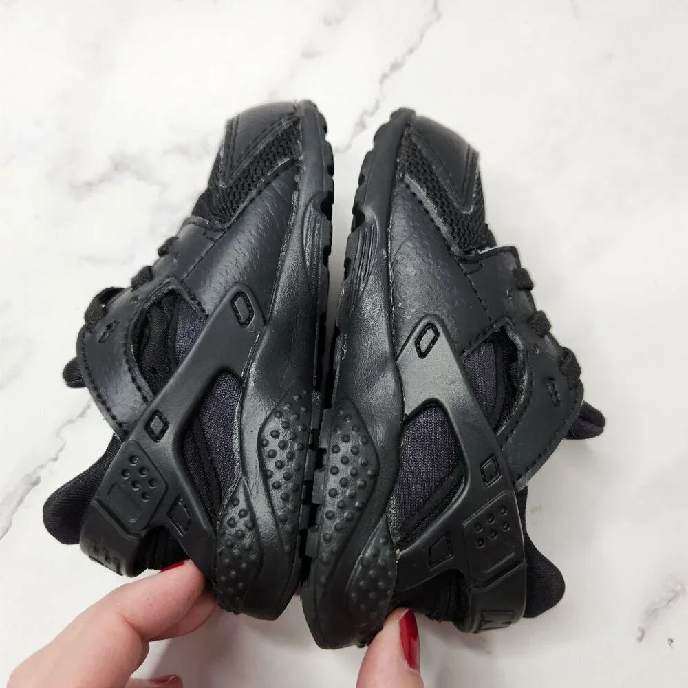 Nike Huarache Run Triple Black Sneakers Shoes Infant Todder Boys 7 704950-016